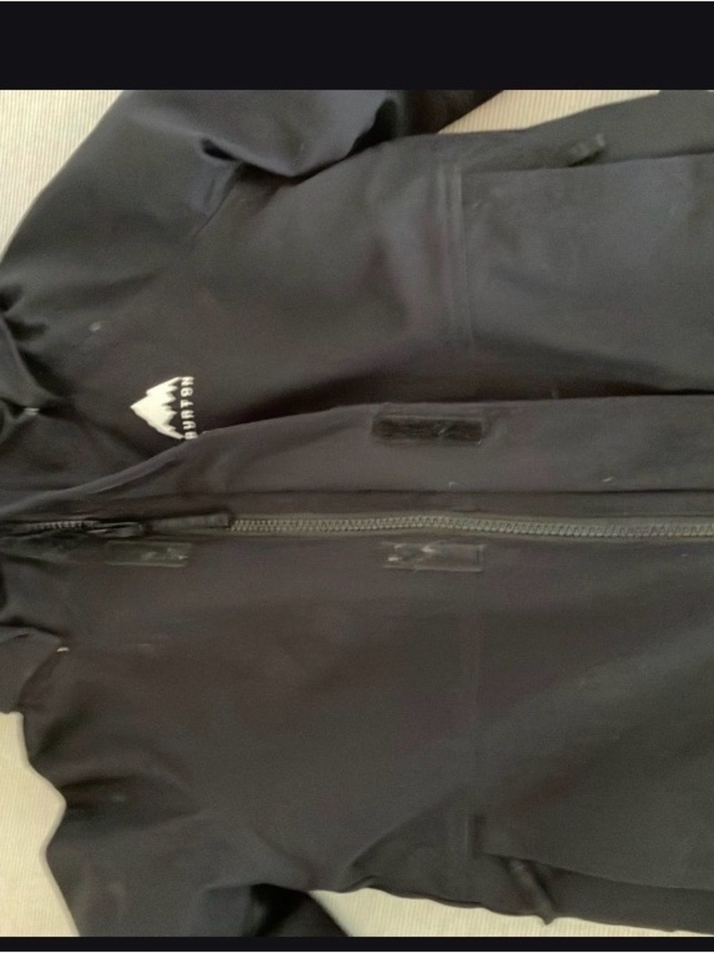 Burton Black Softshell Performance Jacket with White Logo